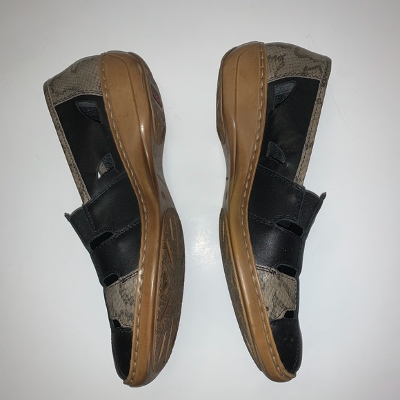 Rieker | Shoes | Rieker Denise Black Snake Print Slip On Shoes 4 | Poshmark
